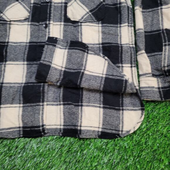 VTG 90s Woolrich Buffalo Plaid Shirt Mens S Made in USA Heavyweight Flannel - Picture 2 of 9